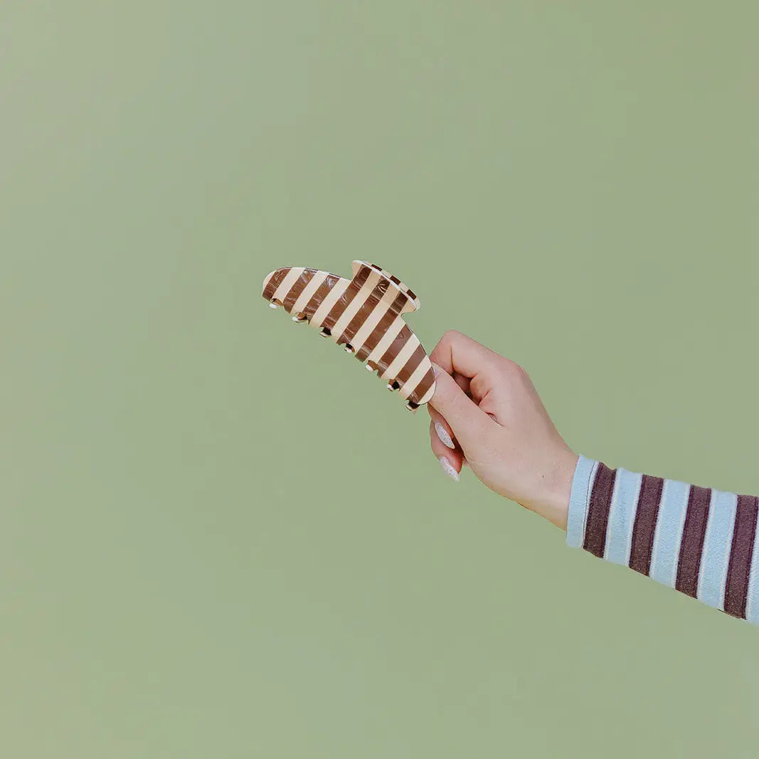 KAXI Polka Dot & Striped Claws - Brown Cream Stripe