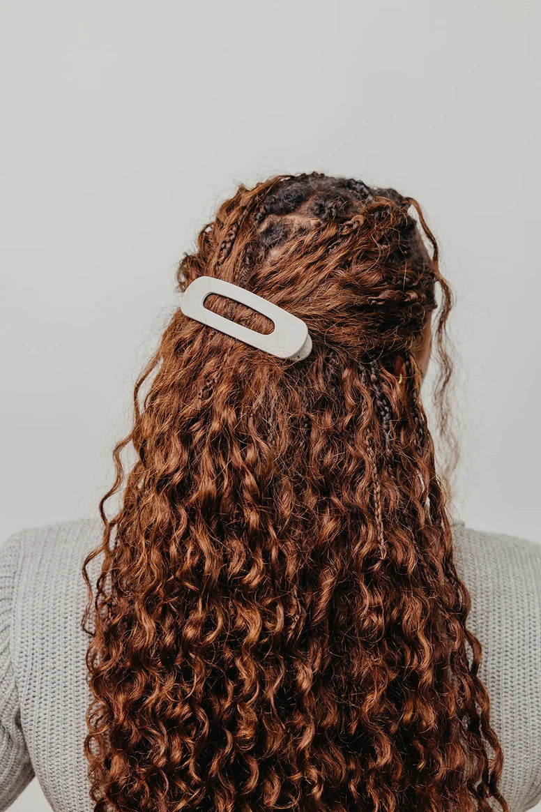 KAXI Flat Everyday Hair Clip - Matte Bone