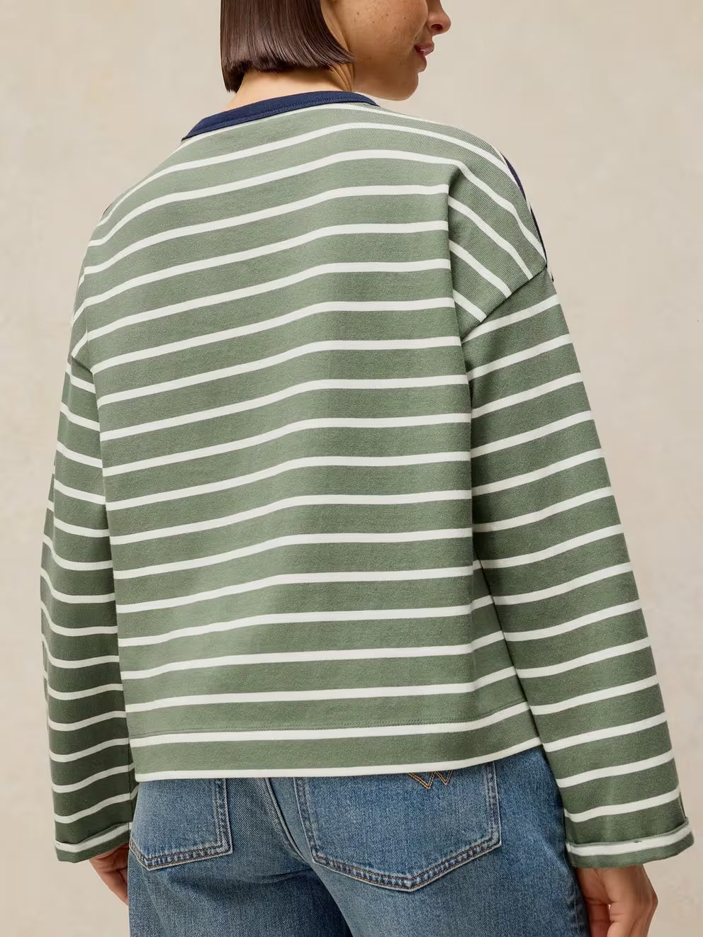 White Stuff Kim Striped LS Tee - Navy Multi