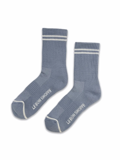Le Bon Shoppe Boyfriend Socks - Blue Grey Accessories - Other Accessories - Socks by Le Bon Shoppe | Grace the Boutique