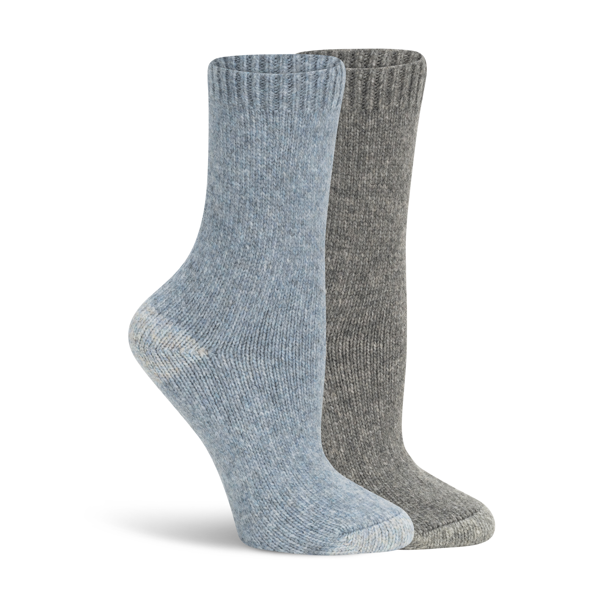 Lemon 2 Pack Sweater Knit Crew Sock - Blue/Grey Accessories - Other Accessories - Socks by Lemon | Grace the Boutique