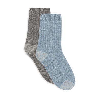 Lemon 2 Pack Sweater Knit Crew Sock - Blue/Grey Accessories - Other Accessories - Socks by Lemon | Grace the Boutique