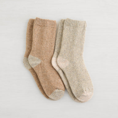 Lemon 2 Pack Sweater Knit Crew Sock - Taupe Accessories - Other Accessories - Socks by Lemon | Grace the Boutique