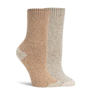 Lemon 2 Pack Sweater Knit Crew Sock - Taupe Accessories - Other Accessories - Socks by Lemon | Grace the Boutique