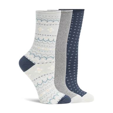 Lemon 3 Pack Polytam Crew Sock - Blue Accessories - Other Accessories - Socks by Lemon | Grace the Boutique