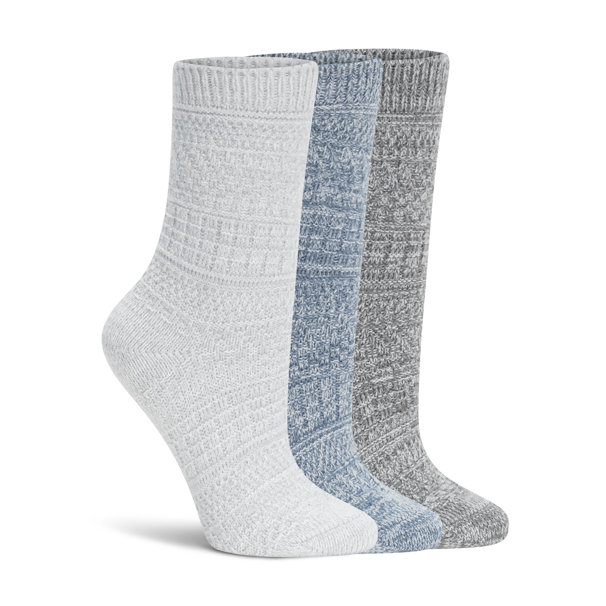 Lemon 3 Pack Soft Cabin Crew - Blue/Grey Accessories - Other Accessories - Socks by Lemon | Grace the Boutique