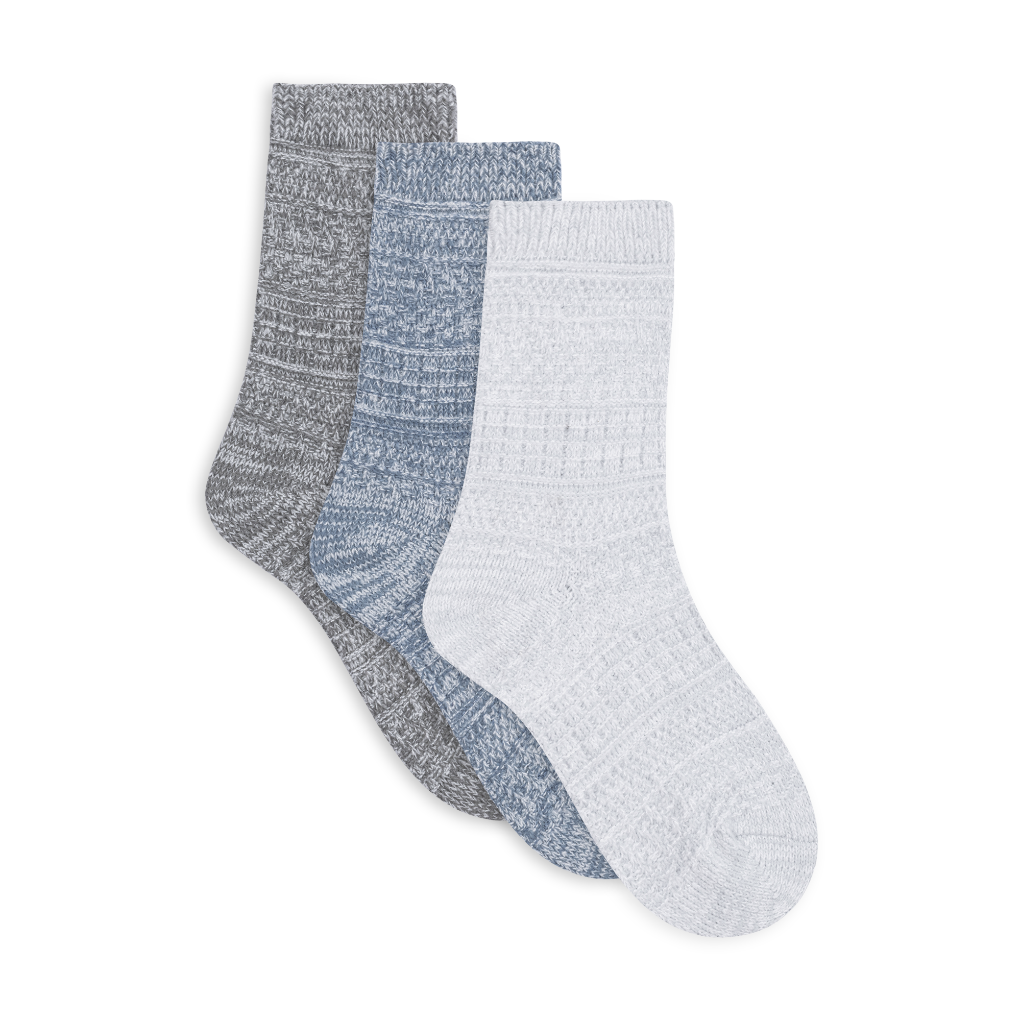 Lemon 3 Pack Soft Cabin Crew - Blue/Grey Accessories - Other Accessories - Socks by Lemon | Grace the Boutique