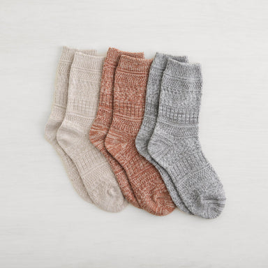 Lemon 3 Pack Soft Cabin Crew - Taupe Accessories - Other Accessories - Socks by Lemon | Grace the Boutique