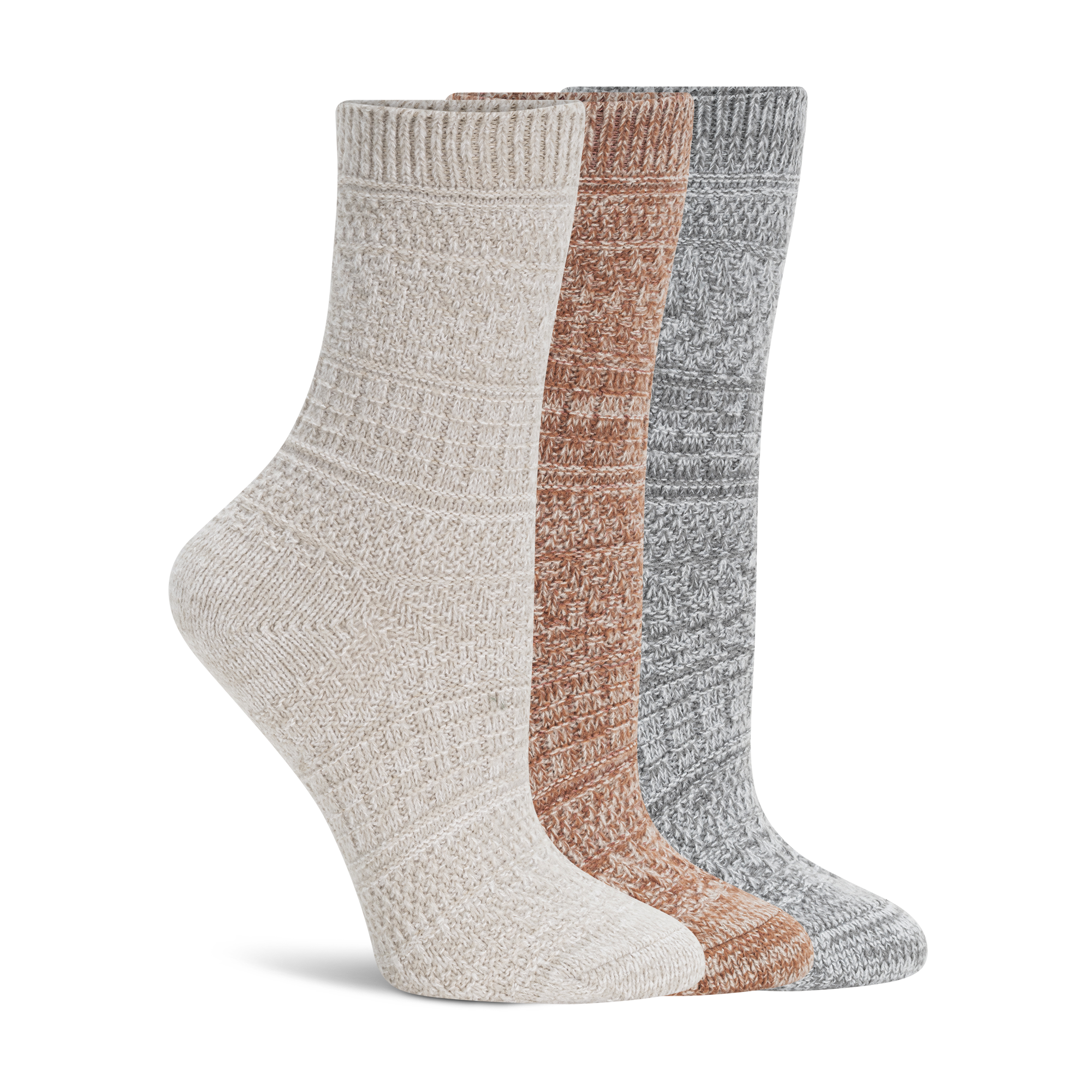 Lemon 3 Pack Soft Cabin Crew - Taupe Accessories - Other Accessories - Socks by Lemon | Grace the Boutique