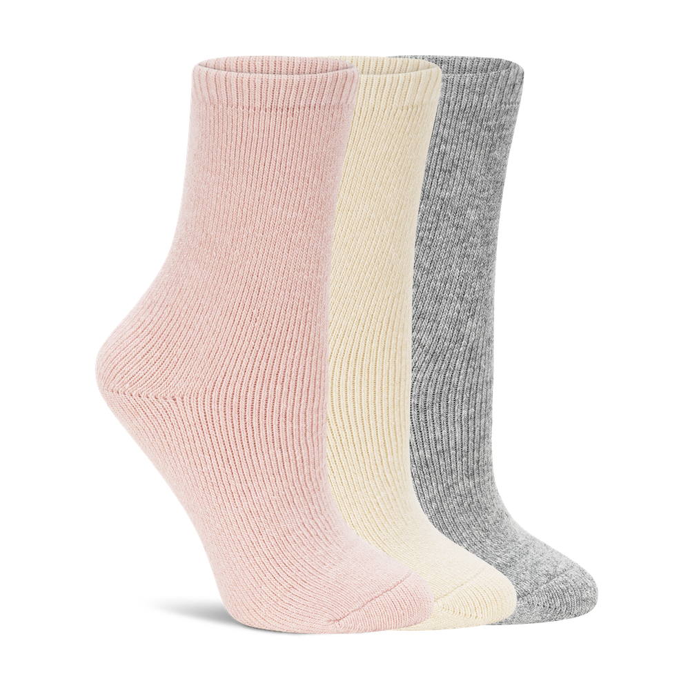 Lemon 3Pk Hiker Boot Crew - Pastel Pink Accessories - Other Accessories - Socks by Lemon | Grace the Boutique