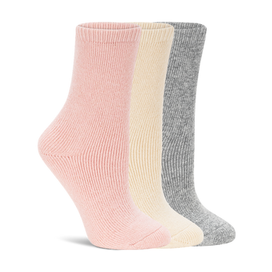 Lemon 3Pk Hiker Boot Crew - Pastel Pink Accessories - Other Accessories - Socks by Lemon | Grace the Boutique