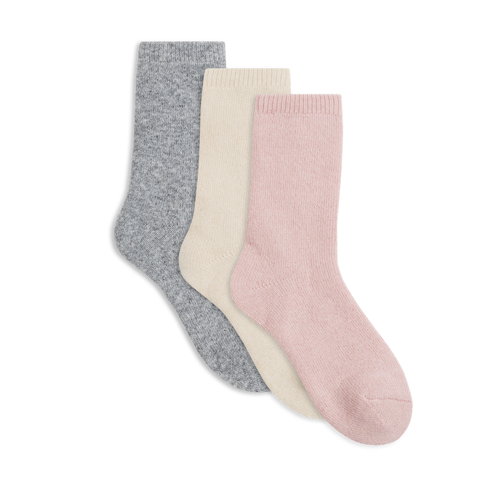 Lemon 3Pk Hiker Boot Crew - Pastel Pink Accessories - Other Accessories - Socks by Lemon | Grace the Boutique