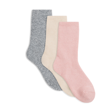 Lemon 3Pk Hiker Boot Crew - Pastel Pink Accessories - Other Accessories - Socks by Lemon | Grace the Boutique