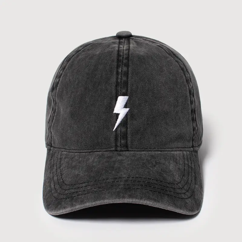 Lightning Bolt Baseball Cap - Black Accessories - Other Accessories - Hats & Scarves by David & Young | Grace the Boutique