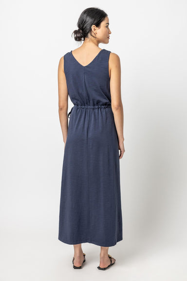 Lilla P Drawcord Waist Maxi - Navy Clothing - Dresses + Jumpsuits - Dresses - Long Dresses by Lilla P | Grace the Boutique