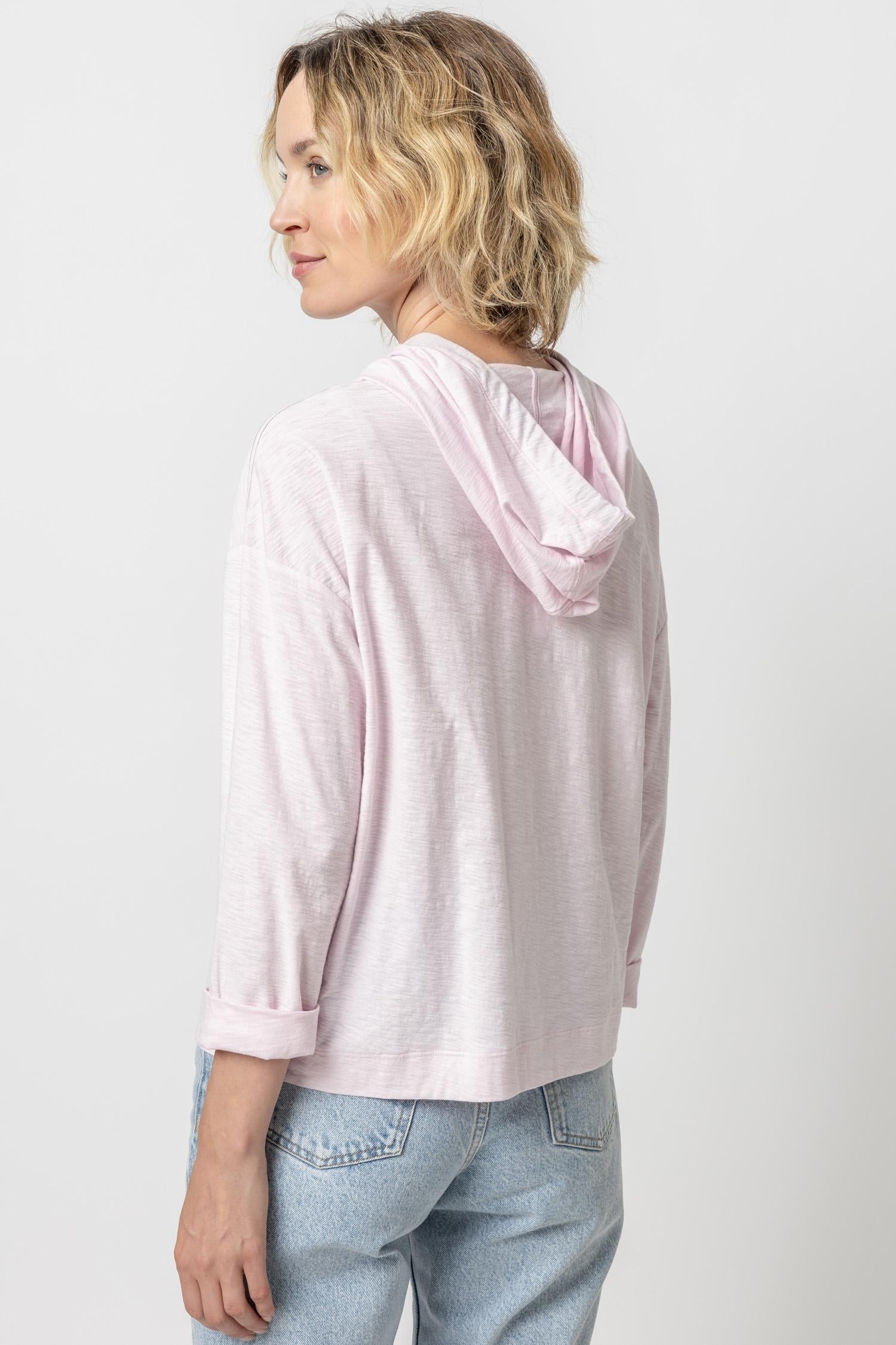Lilla P Relaxed Hoodie - Petal Clothing - Tops - Shirts - LS Knits by Lilla P | Grace the Boutique