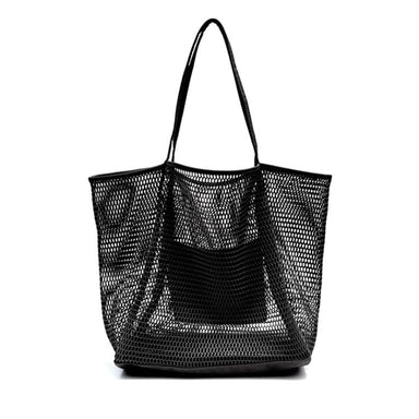 Little Trendy Mesh Beach Bag - Black Accessories - Other Accessories - Handbags & Wallets by Little Trendy | Grace the Boutique