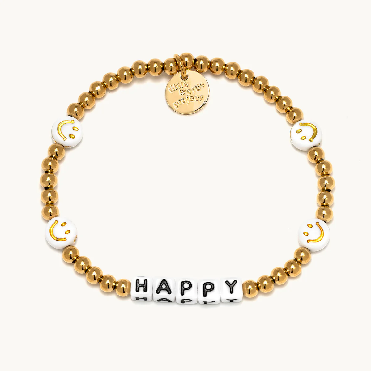 Little Words Project Gold Bracelet - Happy S/M Accessories - Jewelry - Bracelets by Little Words Project | Grace the Boutique