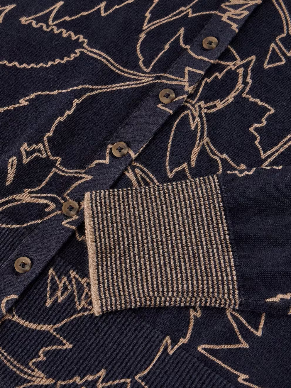 White Stuff Lois Print Cardi - Navy Print