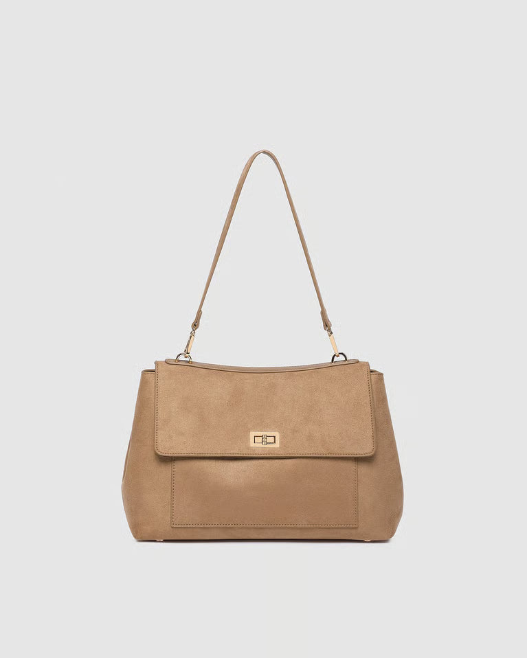 Louenhide Arden Suede Shoulder Bag - Honey