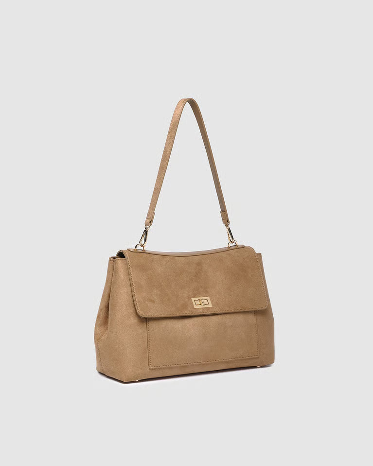 Louenhide Arden Suede Shoulder Bag - Honey