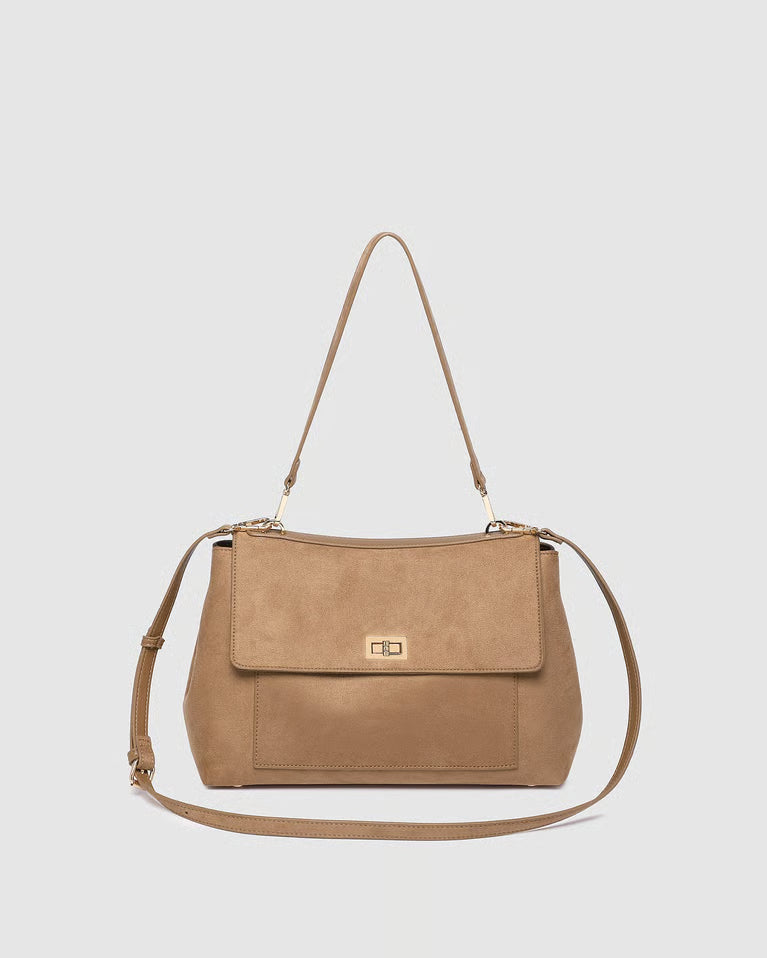 Louenhide Arden Suede Shoulder Bag - Honey
