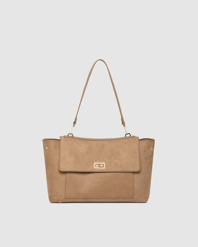 Louenhide Arden Suede Shoulder Bag - Honey