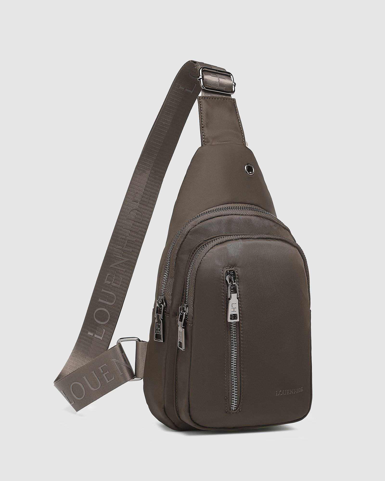 Louenhide Boyd Nylon Sling Bag - Chocolate