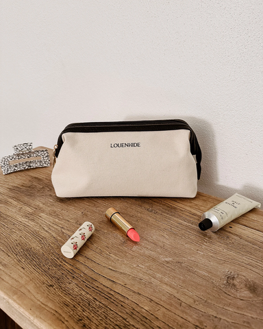 Louenhide Hansel Makeup Bag - Cream/Black Accessories - Other Accessories - Handbags & Wallets by Louenhide | Grace the Boutique
