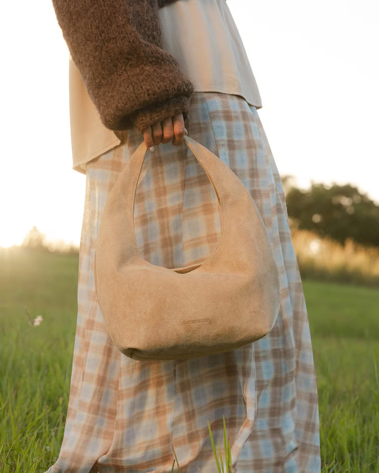 Louenhide Mini Monaco Shoulder Bag - Suede Blonde