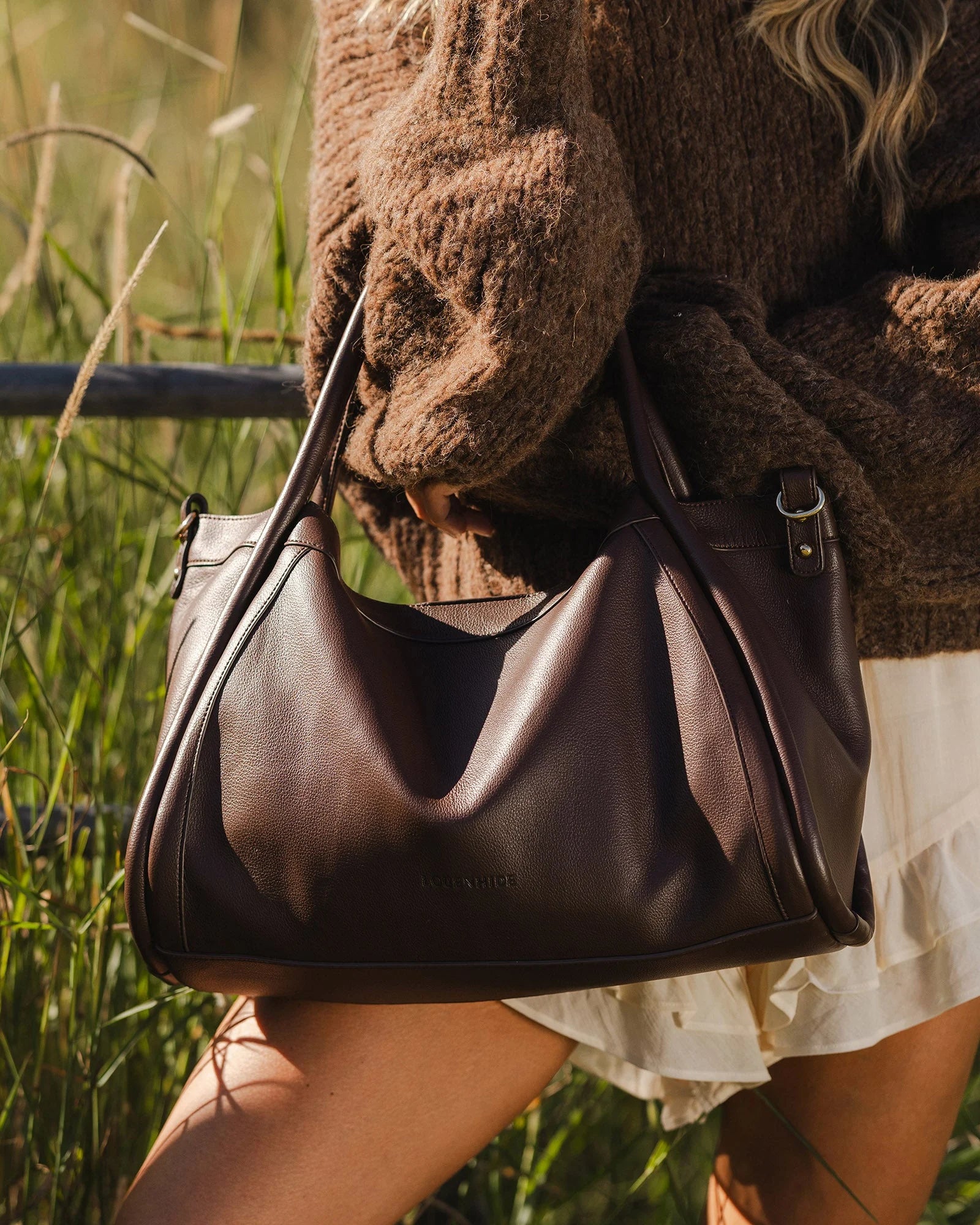 Louenhide Mini Sutton Shoulder Bag - Chocolate