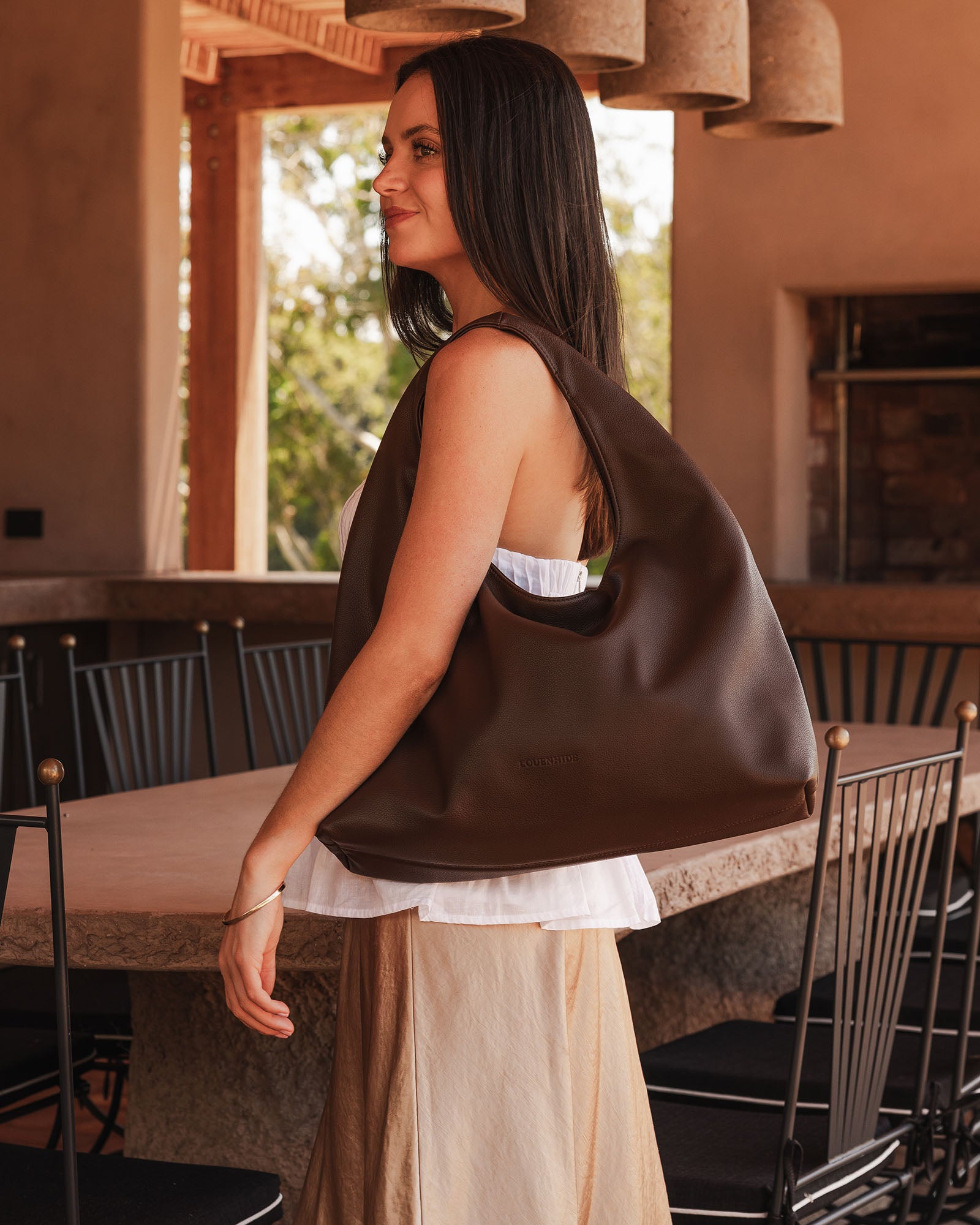 Louenhide Monaco Shoulder Bag - Chocolate