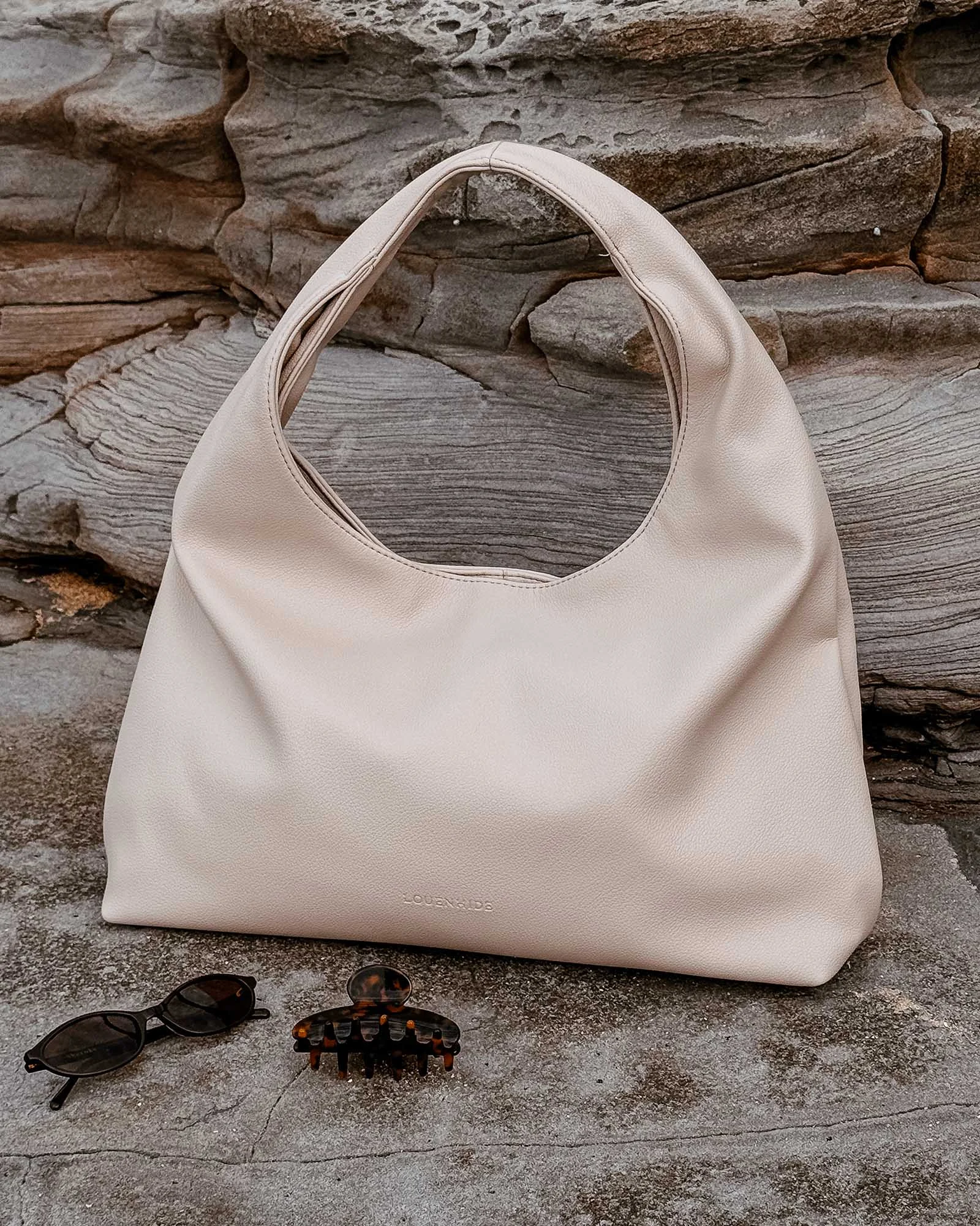 Louenhide Monaco Shoulder Bag - Oat Accessories - Other Accessories - Handbags & Wallets by Louenhide | Grace the Boutique