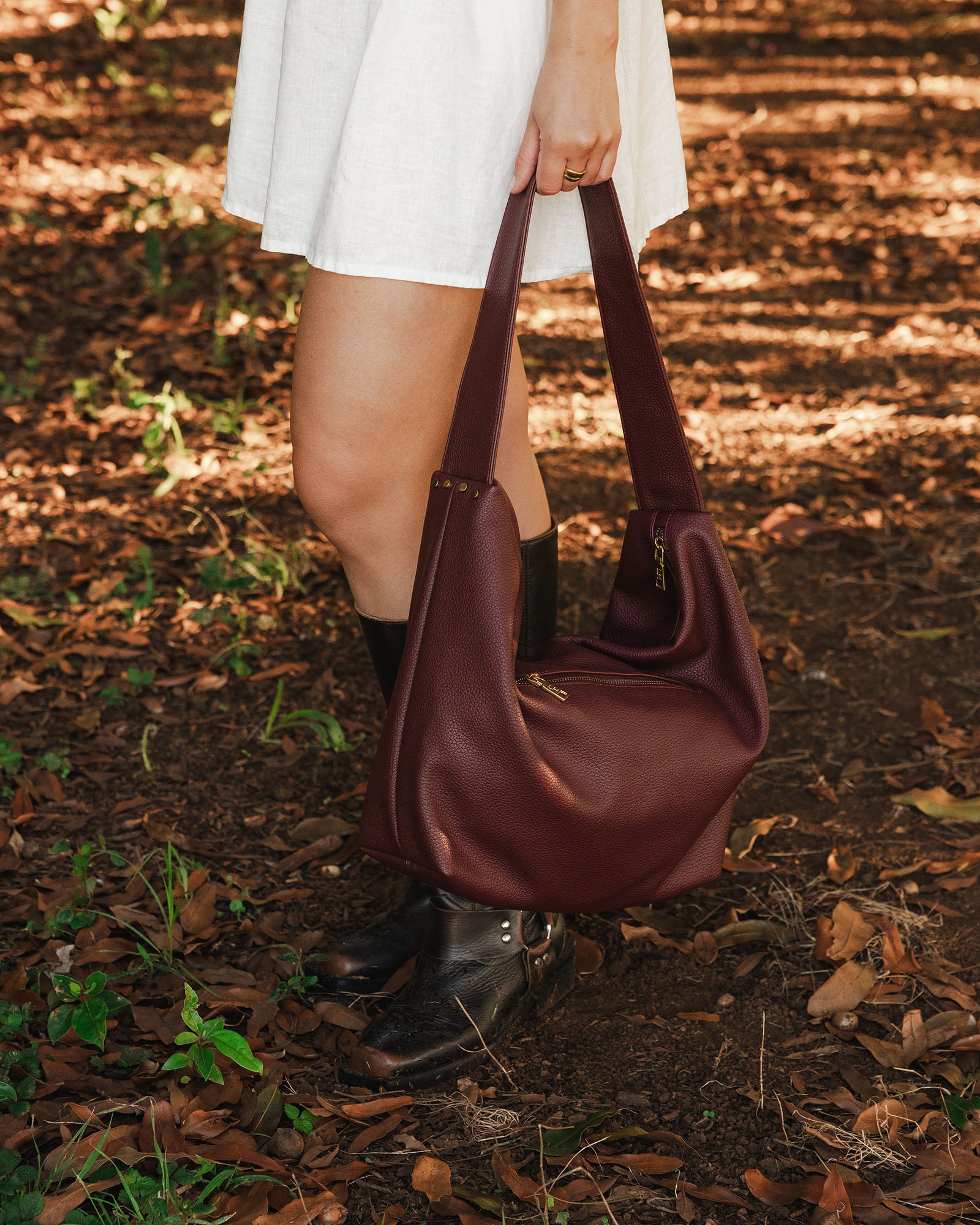 Louenhide Morgan Shoulder Bag - Burgundy