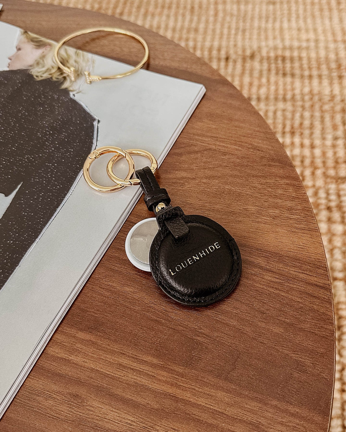 Louenhide Opal Airtag Keychain - Black