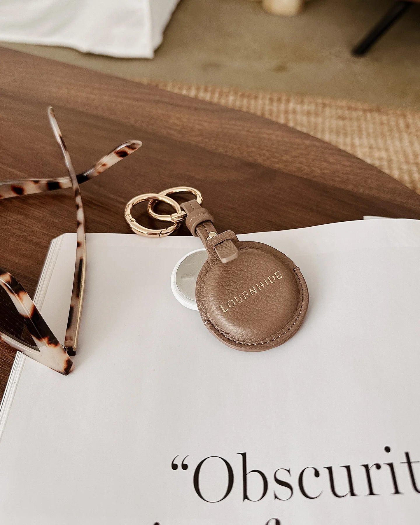 Louenhide Opal Airtag Keychain - Mocha