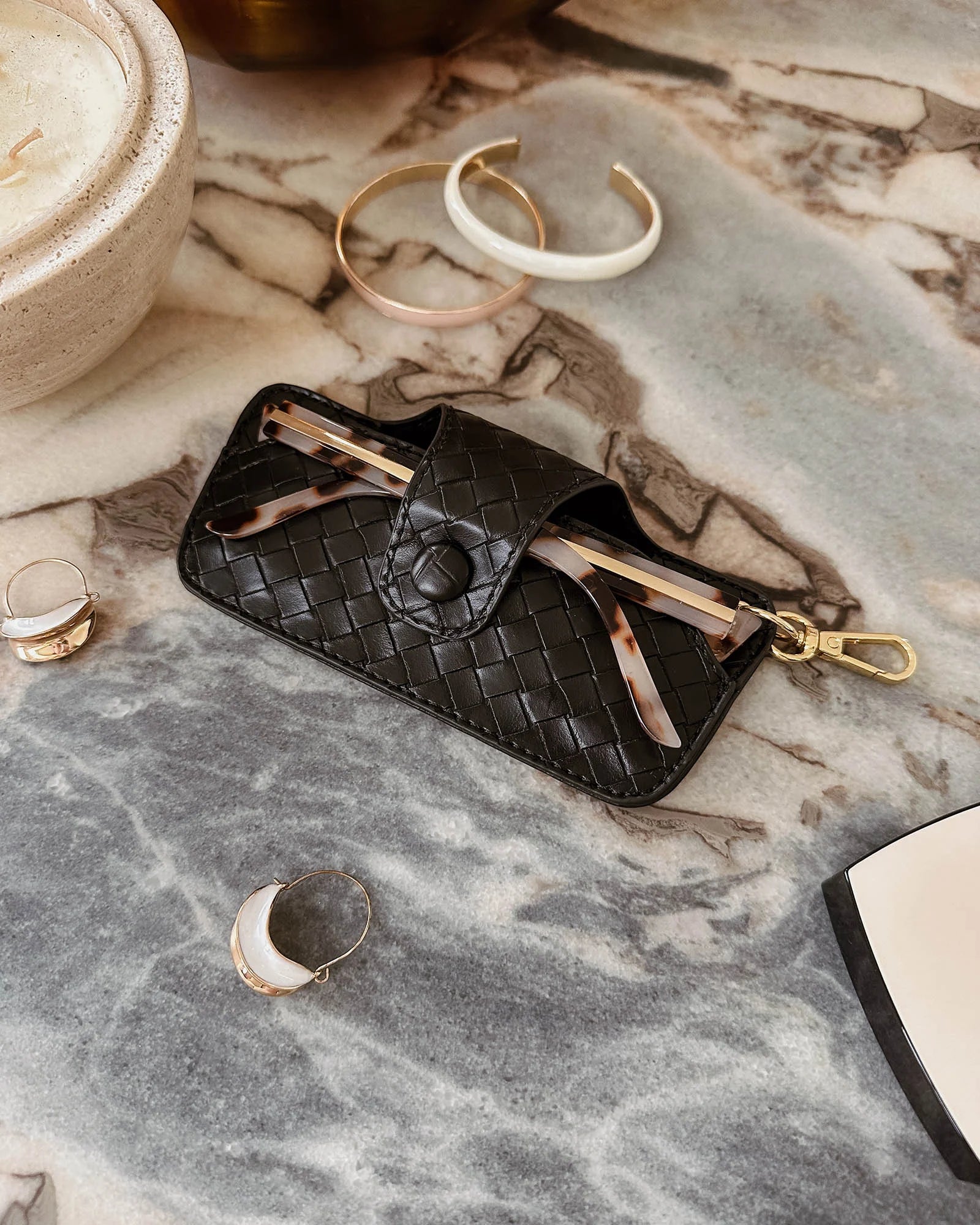 Louenhide Skittle Sunglass Case - Woven Black