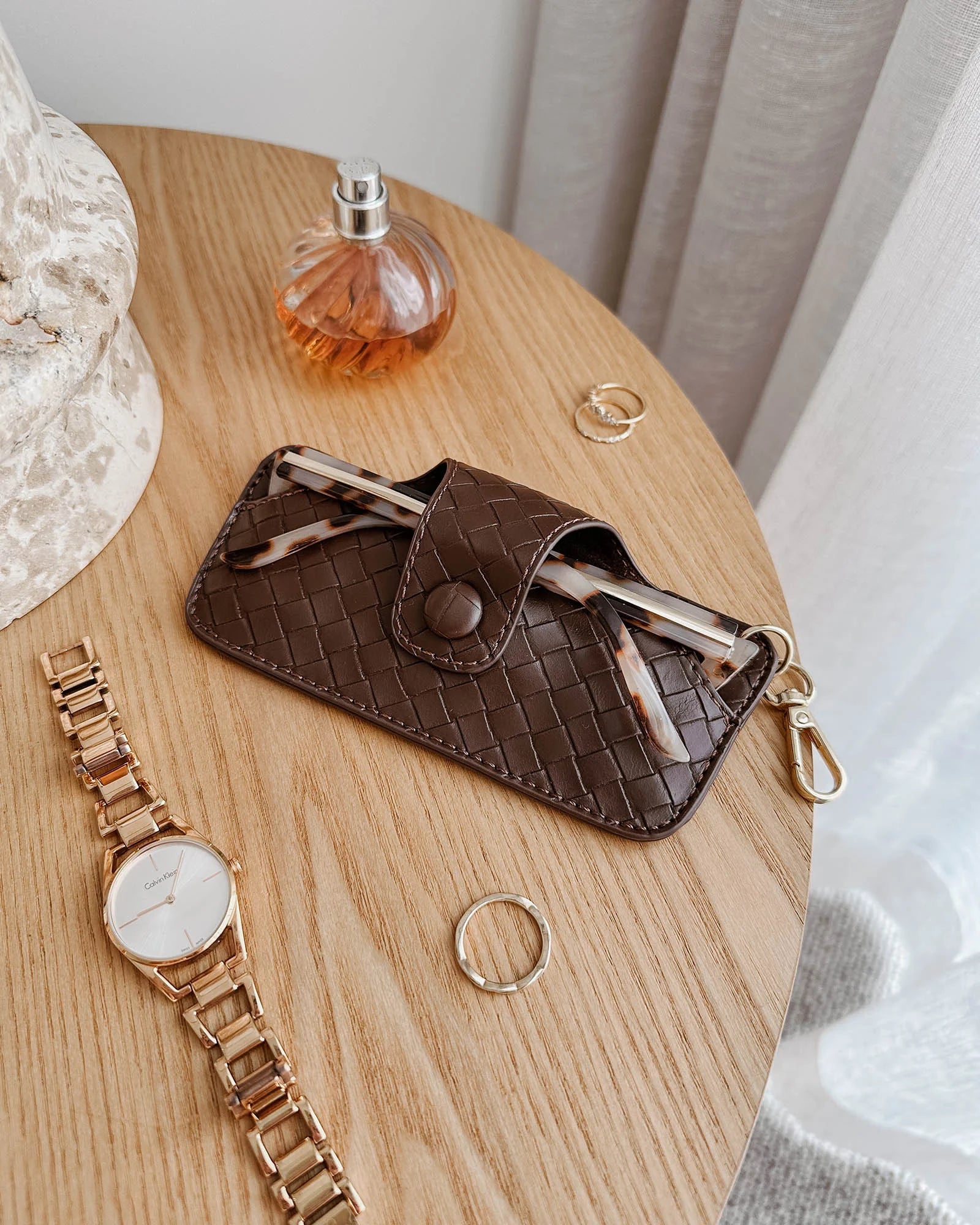 Louenhide Skittle Sunglass Case - Woven Chocolate