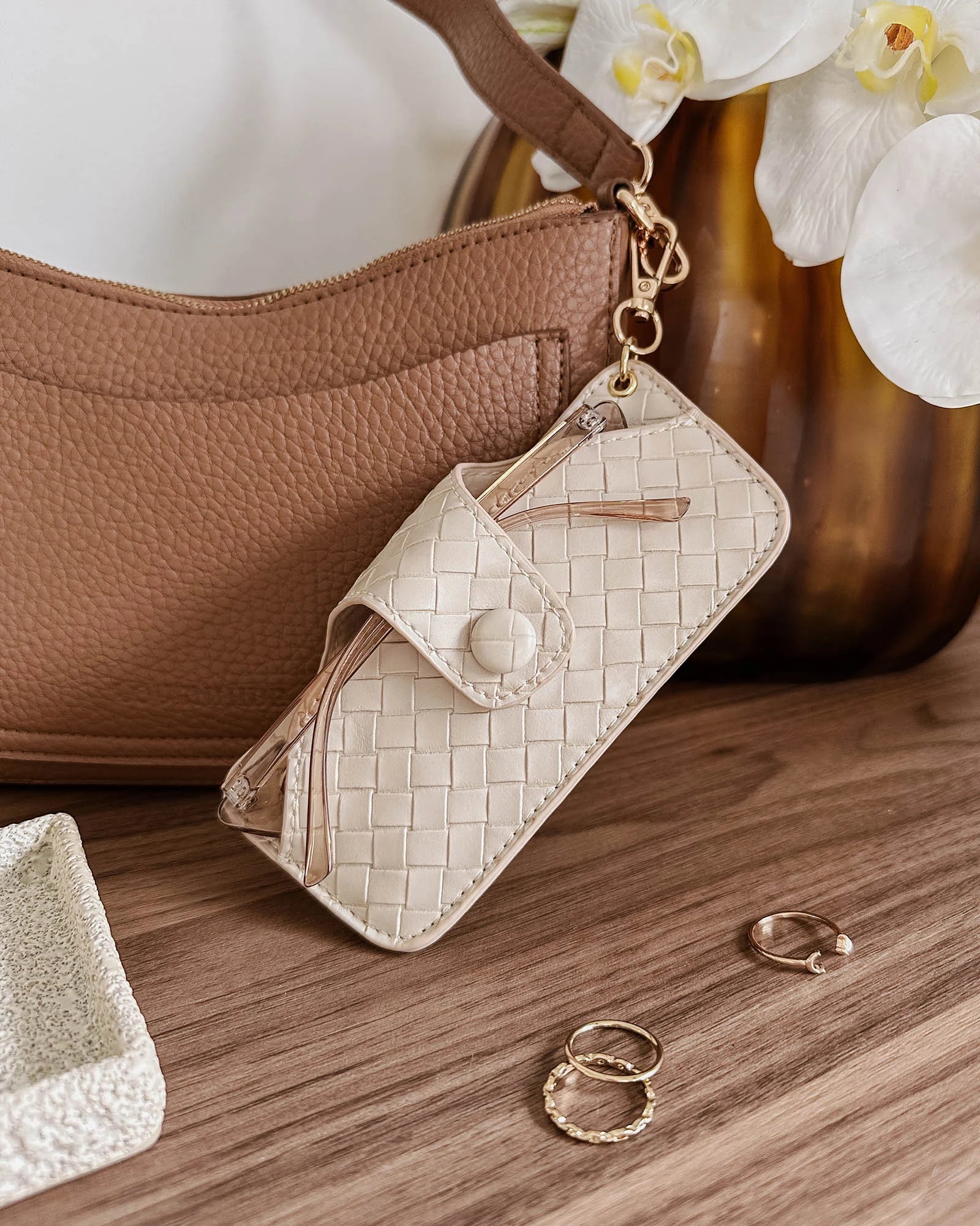 Louenhide Skittle Sunglass Case - Woven Vanilla