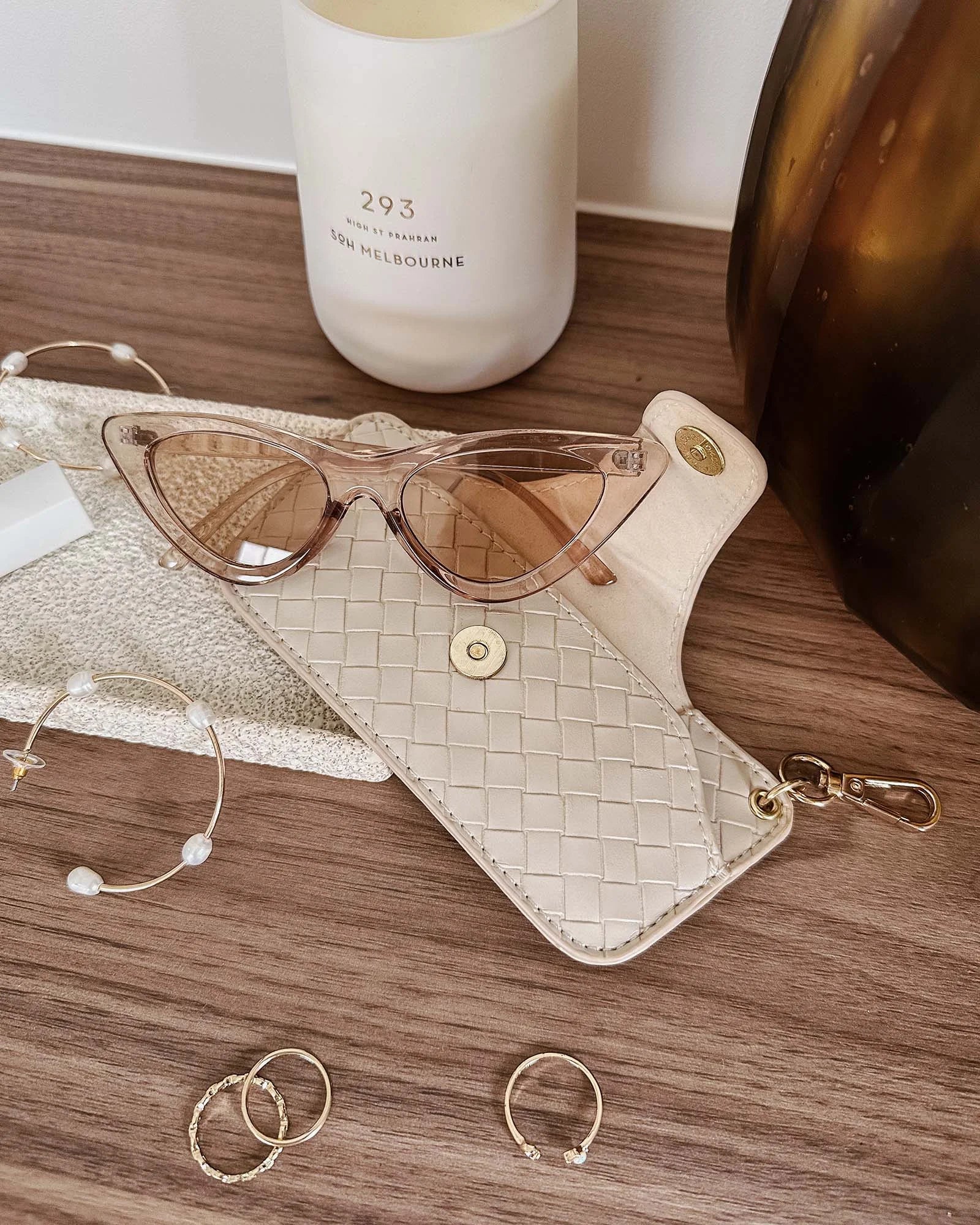 Louenhide Skittle Sunglass Case - Woven Vanilla