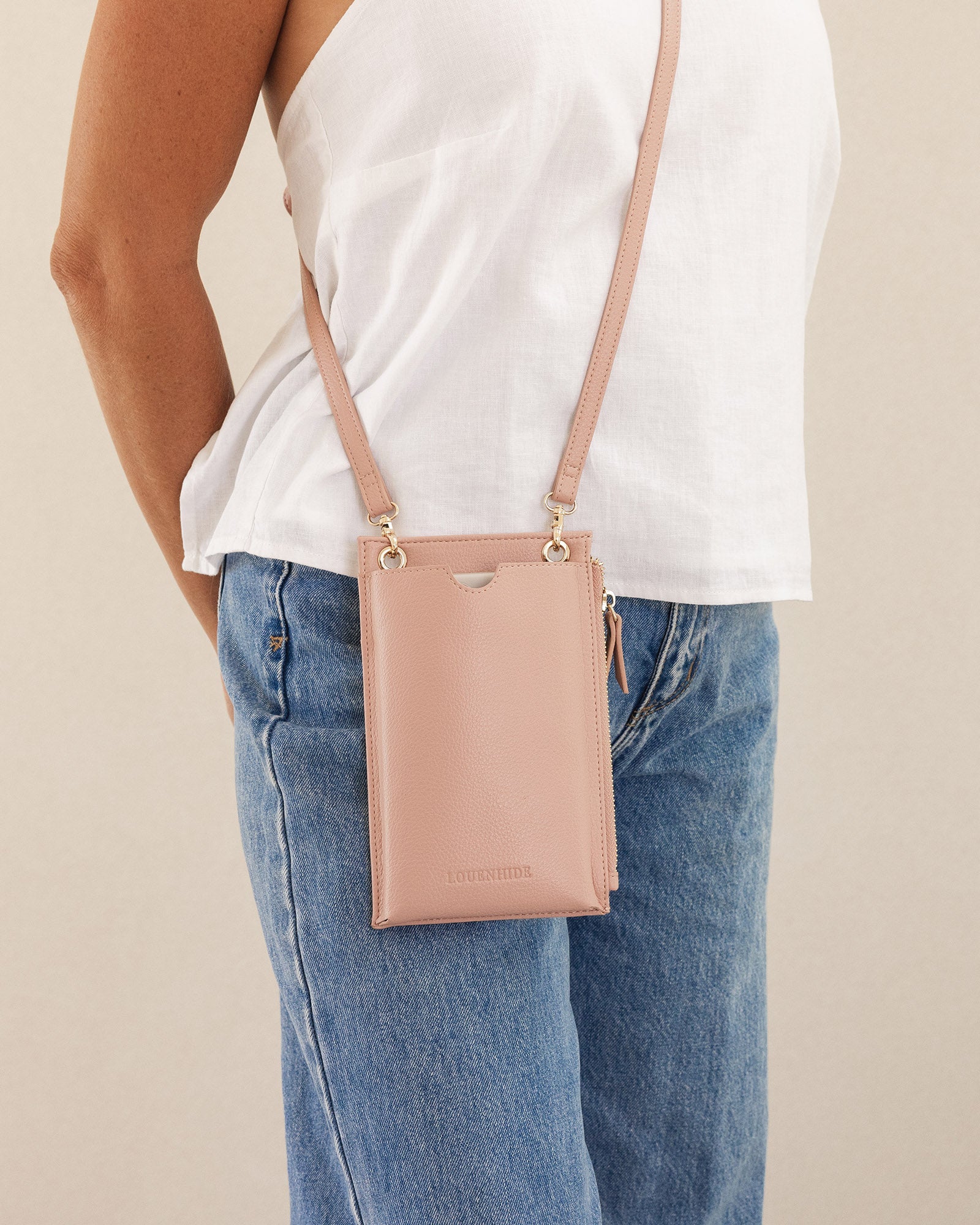 Louenhide Suki RFID Phone Bag - Dusty Pink
