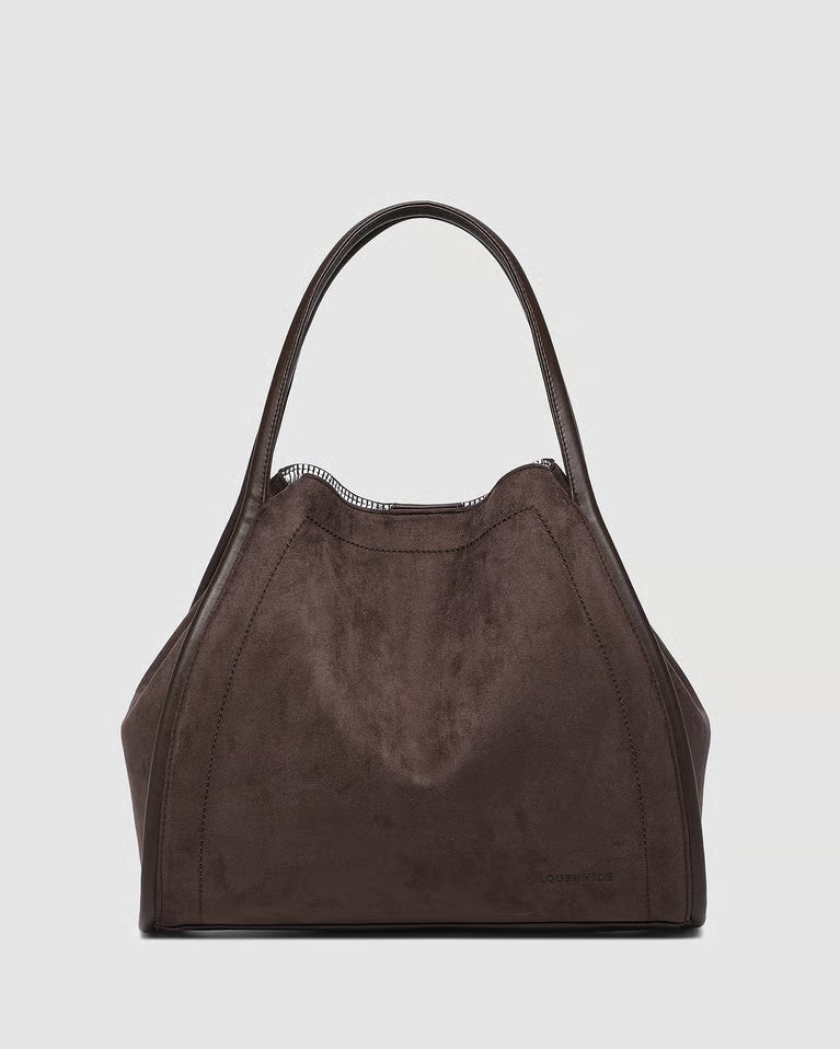 Louenhide Sutton Shoulder Bag - Chocolate Suede