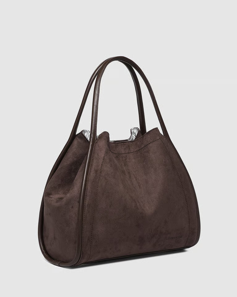 Louenhide Sutton Shoulder Bag - Chocolate Suede
