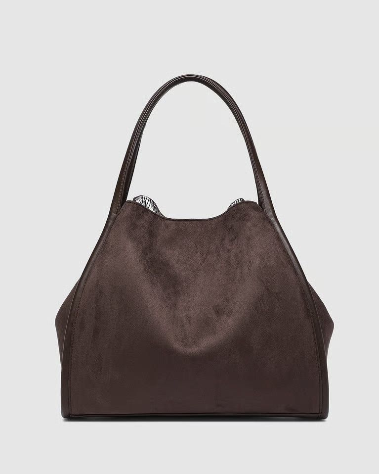 Louenhide Sutton Shoulder Bag - Chocolate Suede