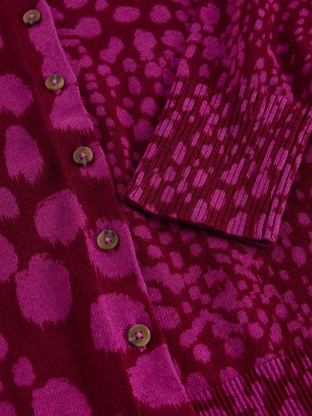 White Stuff Lois Print Cardi - Pink Multi
