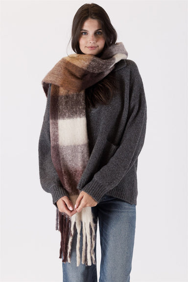 Lyla & Luxe Check Scarf - Brown Accessories - Other Accessories - Hats & Scarves by Lyla & Luxe | Grace the Boutique