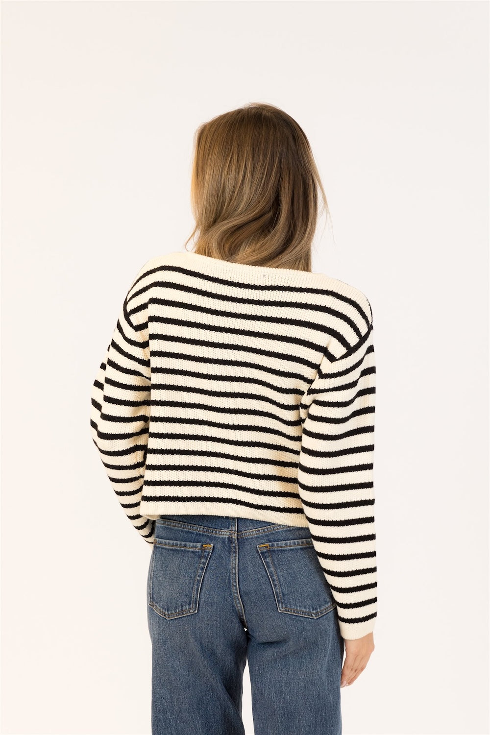 Lyla & Luxe Devon Cardi - Black/White