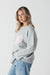 Lyla & Luxe Eco Heart Sweater - Light Grey Clothing - Tops - Sweaters - Pullovers by Lyla & Luxe | Grace the Boutique