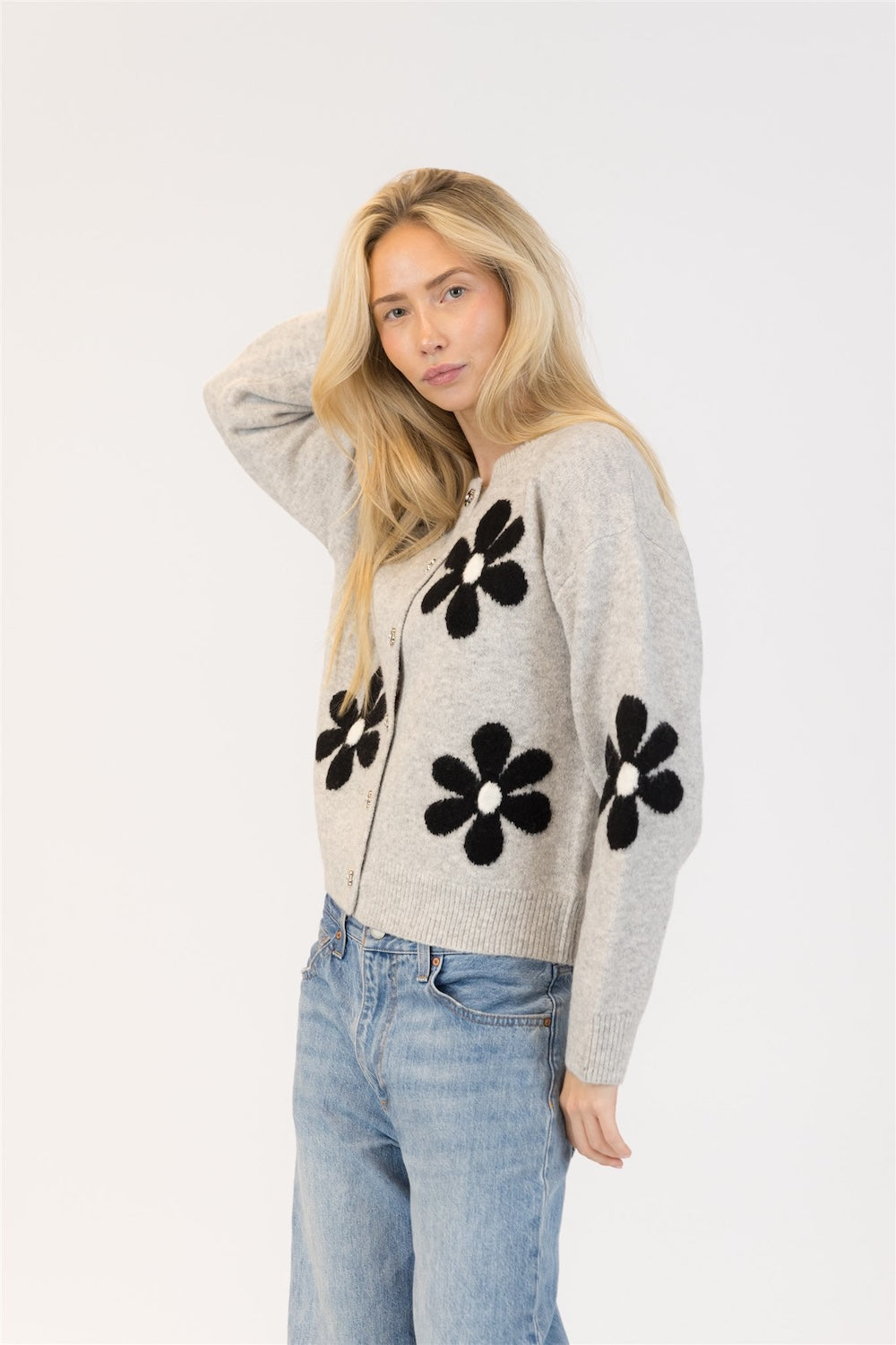 Lyla & Luxe Jorgie Eco Cardi - Light Grey