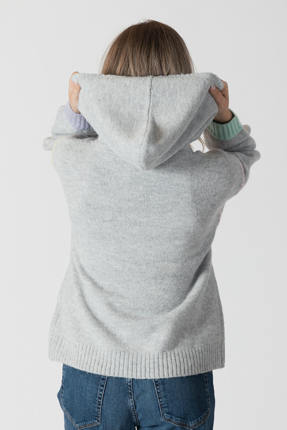 Lyla & Luxe Joyce Eco Hoodie - Grey/Multi Clothing - Tops - Sweaters - Pullovers by Lyla & Luxe | Grace the Boutique